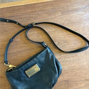Marc Jacobs Standard Supply Workwear Crossbody Bag Black Leather Gold Hardware